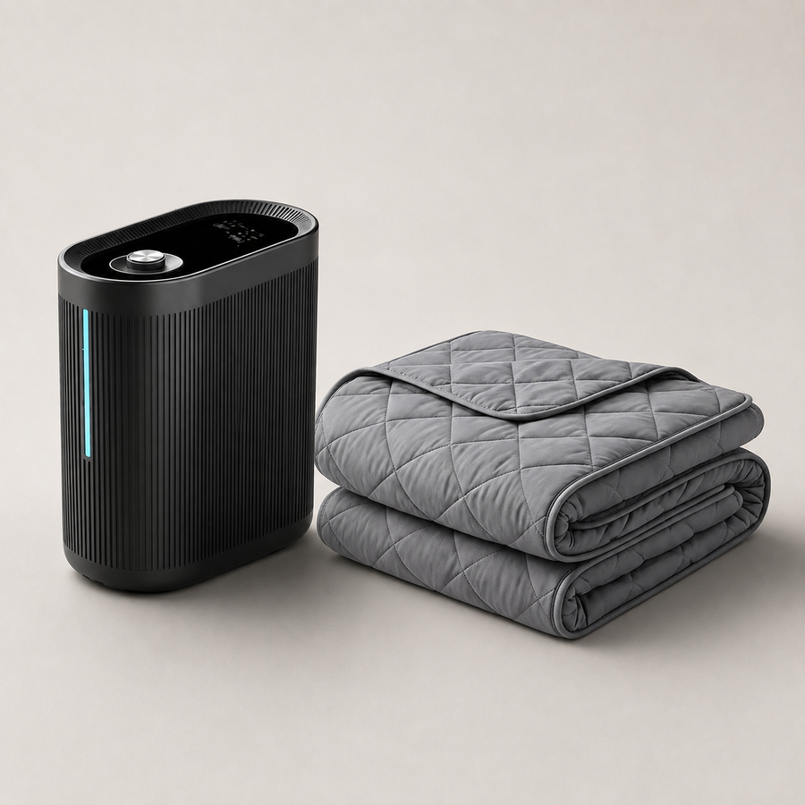 Wakewell temperature control dock and grey sleep cover